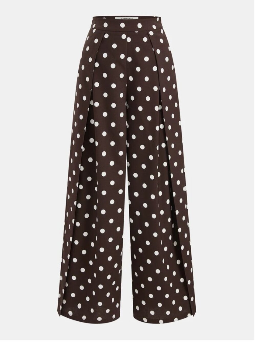 NWT Commense Brown Polka Dot Cami Top and Pants Set - Picture 4 of 8